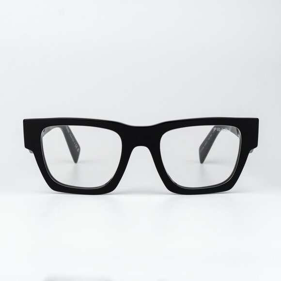 Prada Men Eyeglasses Black Square PRA06S 16K08N NEW AUTHENTIC - Picture 1 of 15
